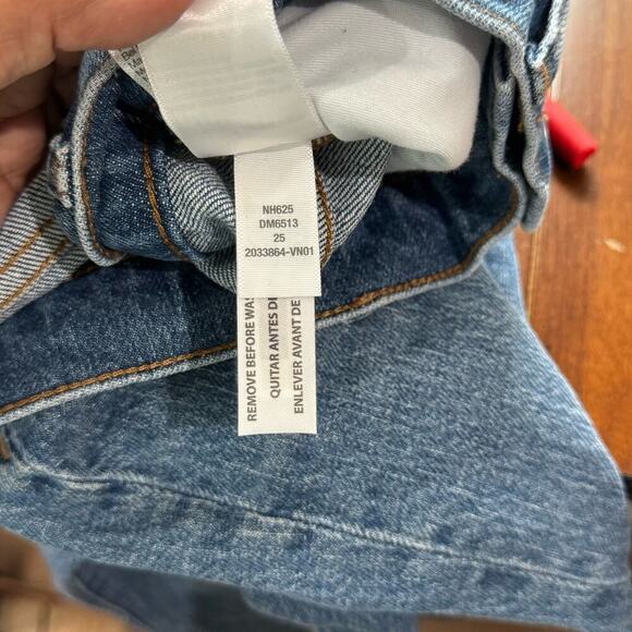 Madewell The Perfect Vintage Jean Earlside Wash Raw-Hem Mix Paper Blue SZ 25 NWT - Picture 11 of 12